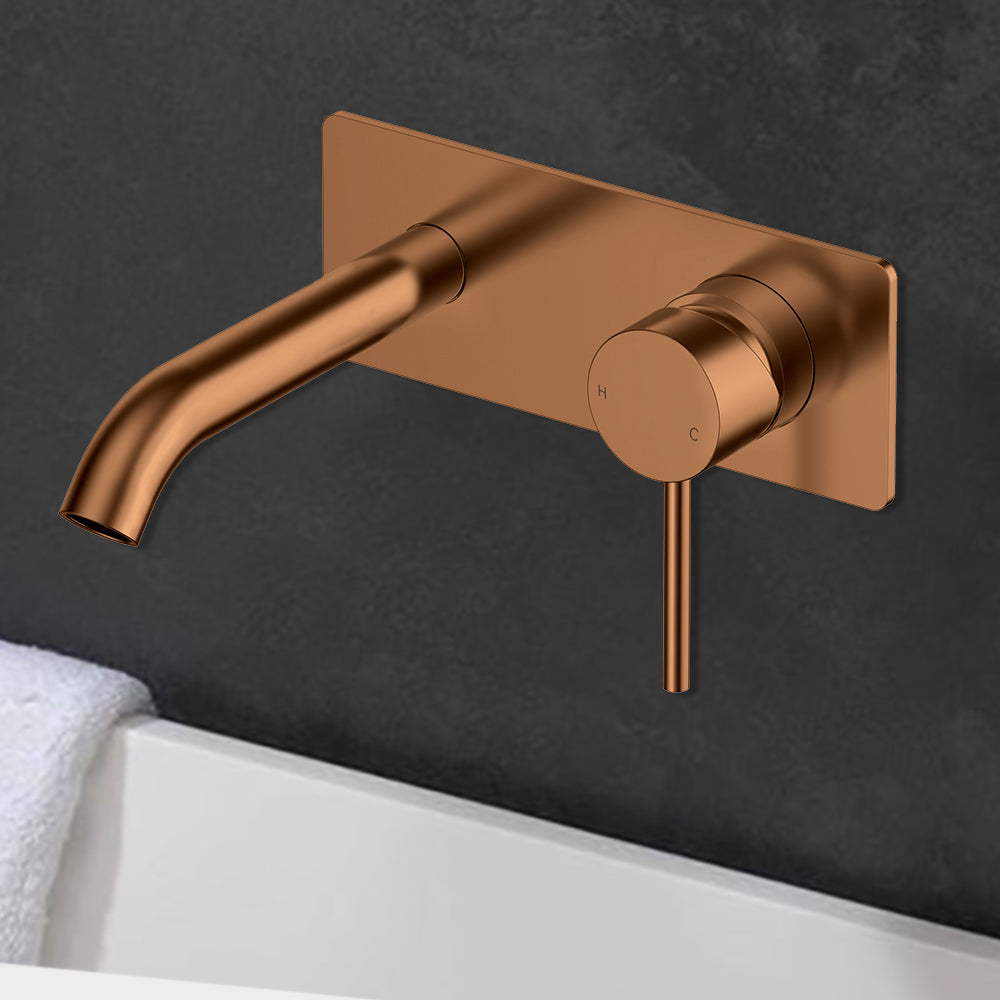 Otus Slimline SS Wall Basin Mixer Trim Kits Brush Copper PLC3003SS-TK-BC - Bathroom Hub