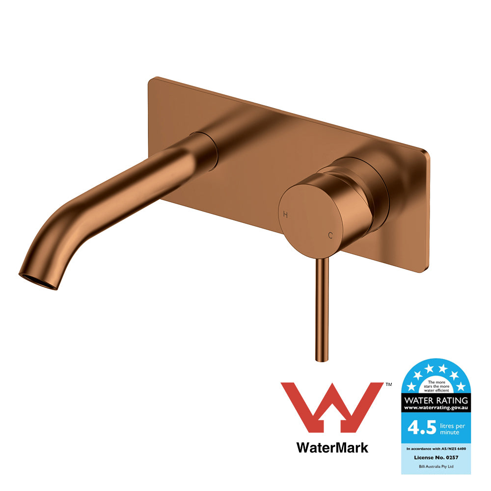 Otus Slimline SS Wall Basin Mixer Trim Kits Brush Copper PLC3003SS-TK-BC - Bathroom Hub