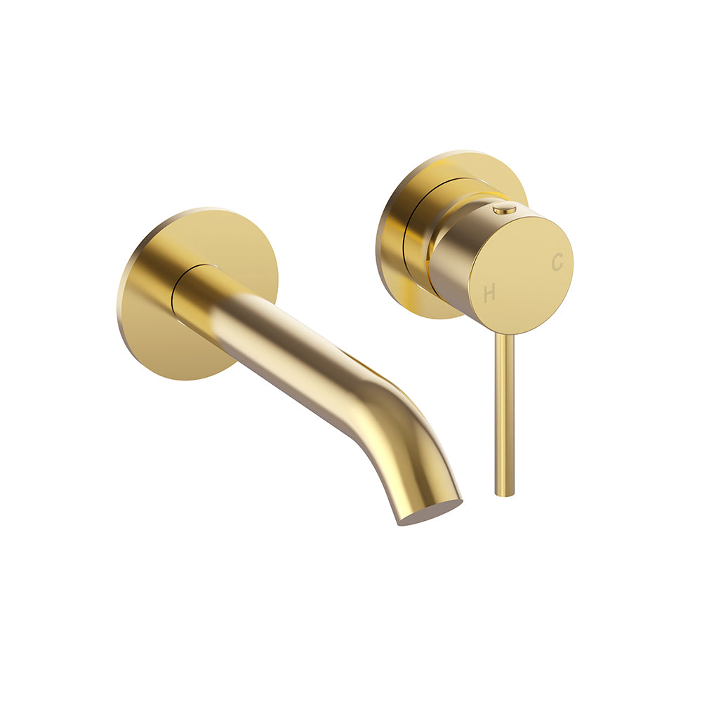 Otus Slimline SS Wall Basin Mixer Separate Trim Kit Brushed Gold PLC3004SS-TK-BG - Bathroom Hub