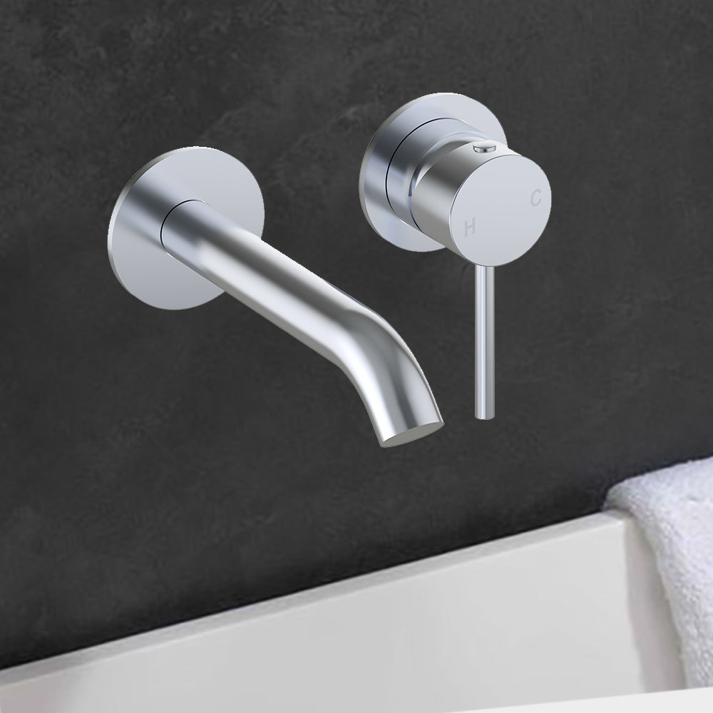 Otus Slimline SS Wall Basin Mixer Separate Trim Kit Chrome PLC3004SS-TK-CH - Bathroom Hub