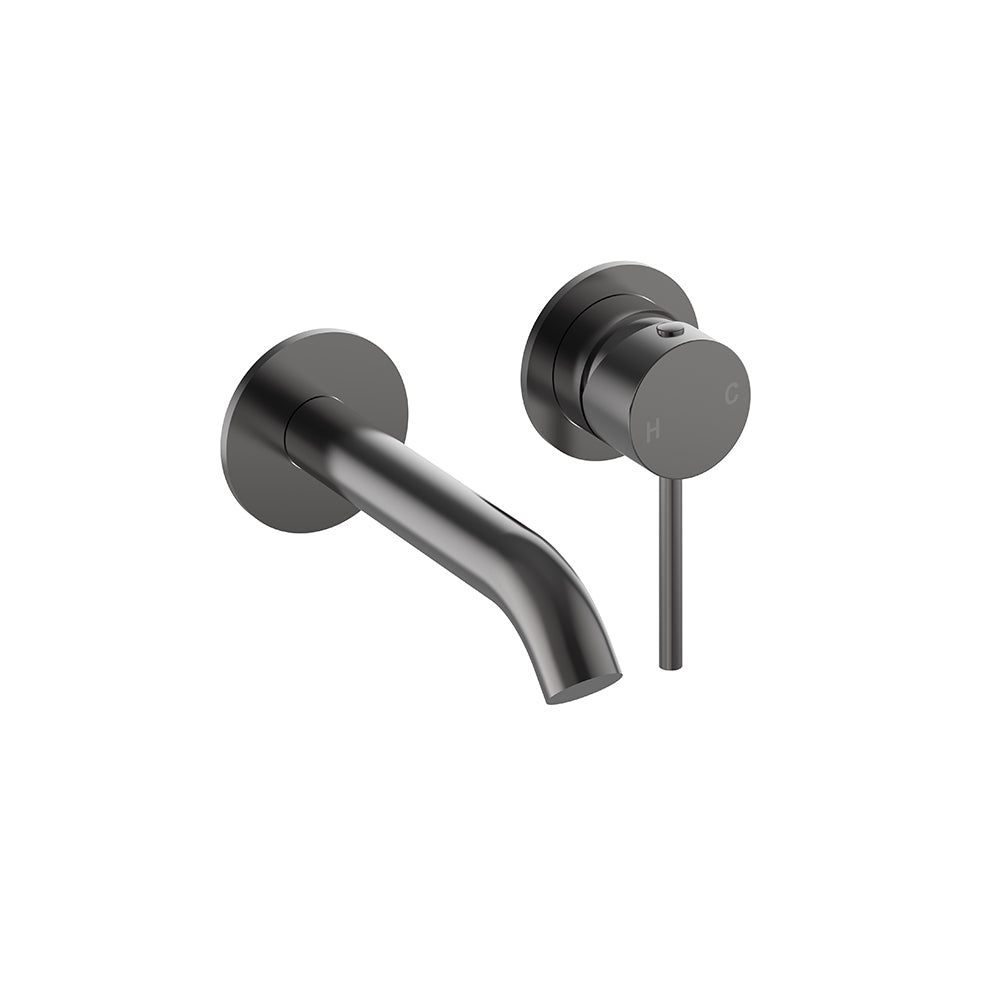 Otus Slimline SS Wall Basin Mixer Separate Trim Kit Gun Metal PLC3004SS-TK-GM - Bathroom Hub