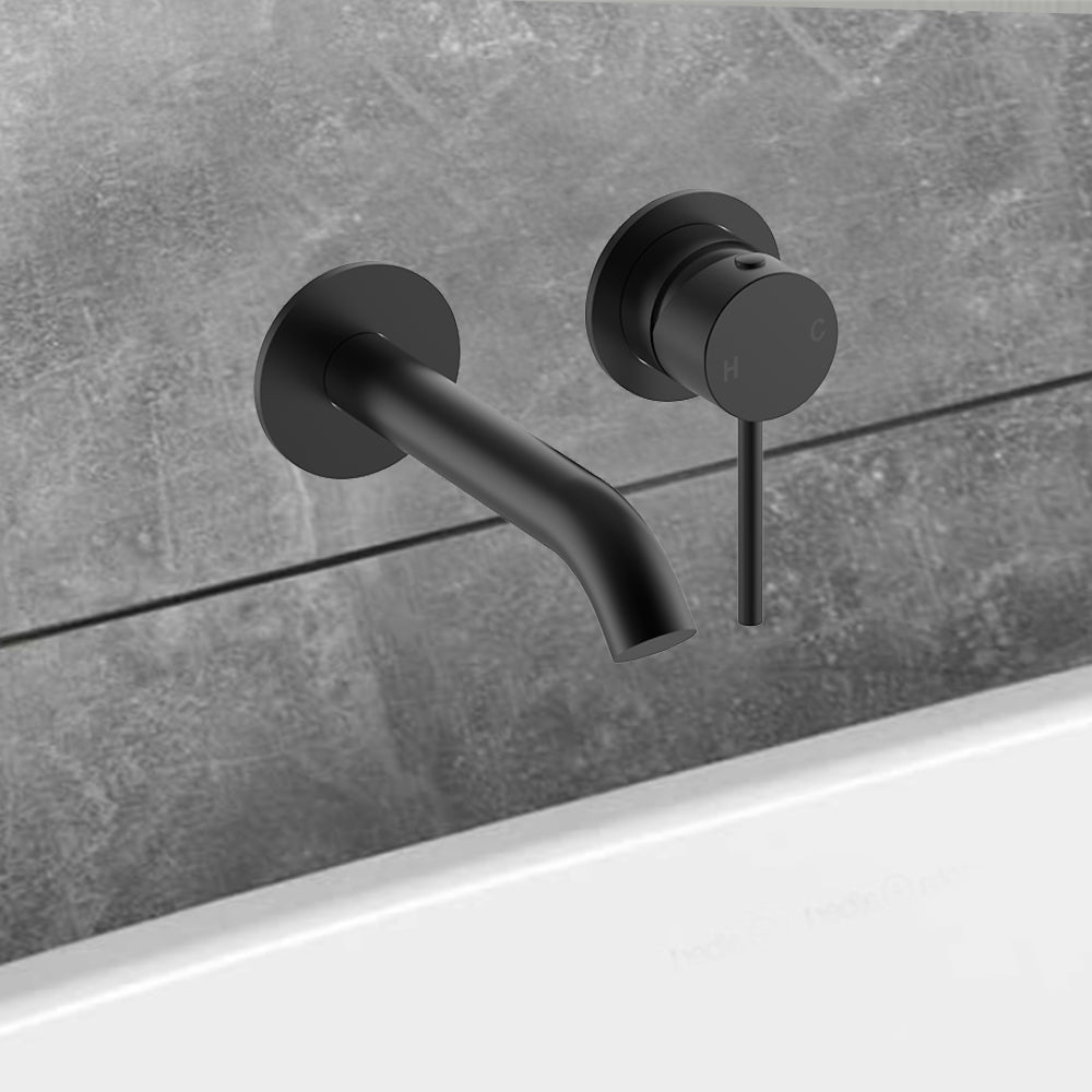 Otus Slimline SS Wall Basin Mixer Separate Trim Kit PLC3004SS-TK-MB - Bathroom Hub