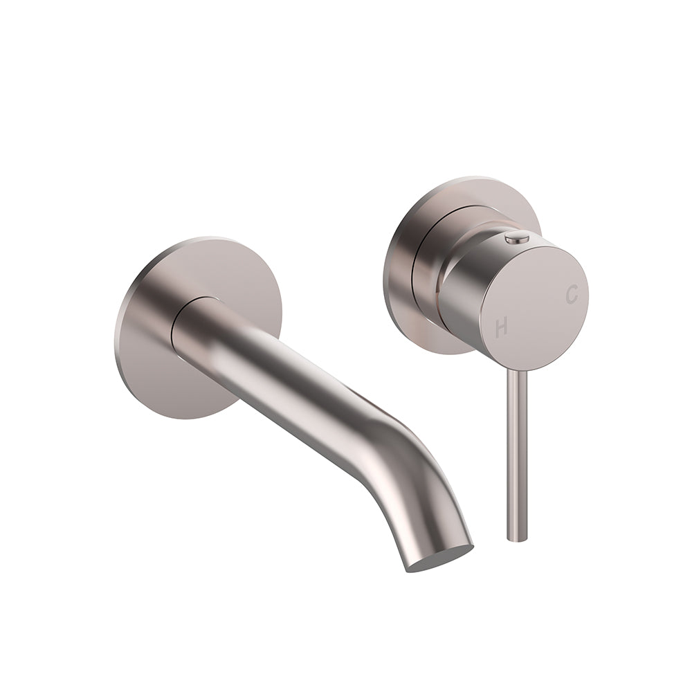 Otus Slimline SS Wall Basin Mixer Separate Trim Kit Brushed Nickel PLC3004SS-TK-BN - Bathroom Hub