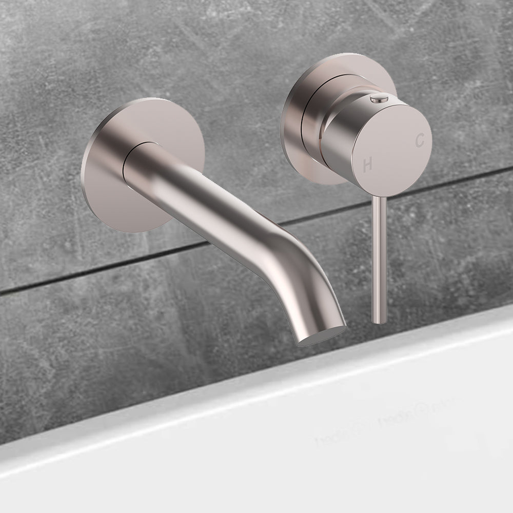 Otus Slimline SS Wall Basin Mixer Separate Trim Kit Brushed Nickel PLC3004SS-TK-BN - Bathroom Hub