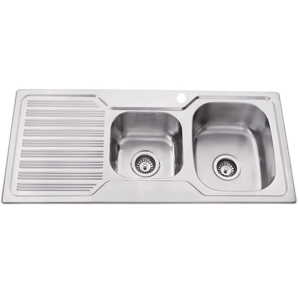 Eden 1 & 3/4 Bowl & Single Drainer Kitchen Sink 1080 x 480mm PN1080ARHB