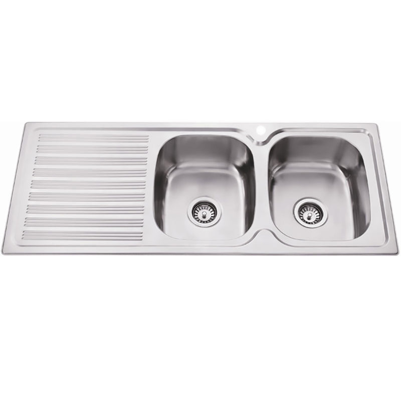 Eden Double Bowl & Single Drainer Kitchen Sink 1180 x 480mm PN1180ARHB