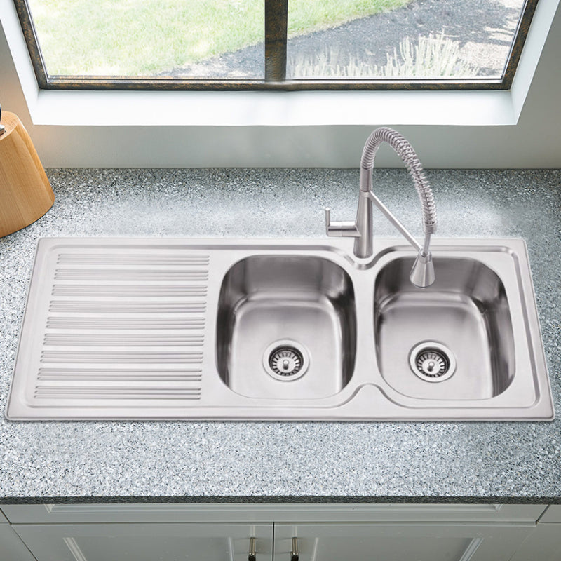 Eden Double Bowl & Single Drainer Kitchen Sink 1180 x 480mm PN1180ARHB