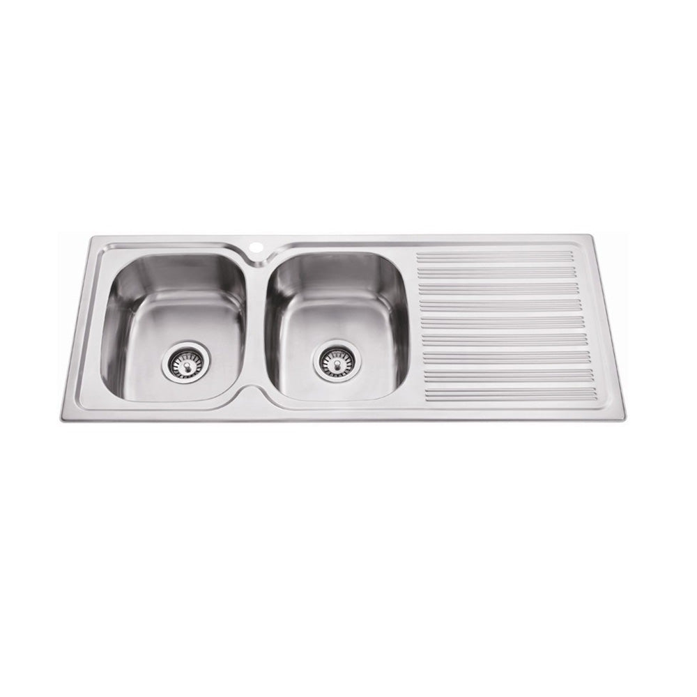 Eden Double Bowl & Single Drainer Kitchen Sink 1180 x 480mm PN1180LHB - Bathroom Hub