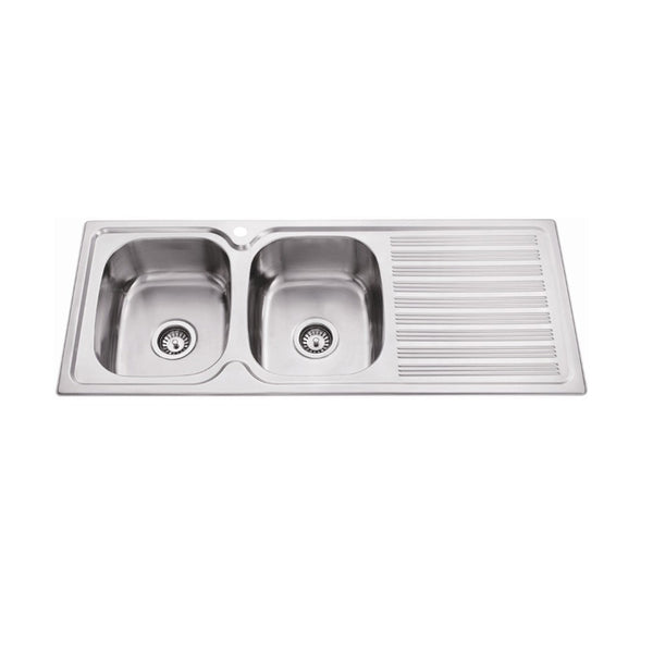 Eden Double Bowl & Single Drainer Kitchen Sink 1180 x 480mm PN1180LHB