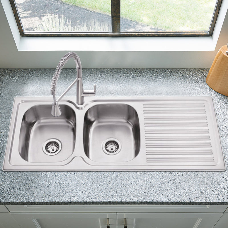 Eden Double Bowl & Single Drainer Kitchen Sink 1180 x 480mm PN1180LHB