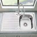 Eden Single Bowl & Single Drainer Kitchen Sink 780 x 480mm PN780ARHB