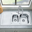 Eden 1 & 1/2 Bowl & Single Drainer Kitchen Sink 980 x 480mm PN980ARHB