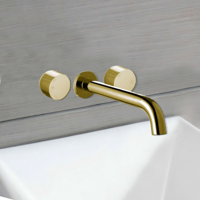 Tana 1/4 Turn C/D Basin/Bath Set Brushed Gold