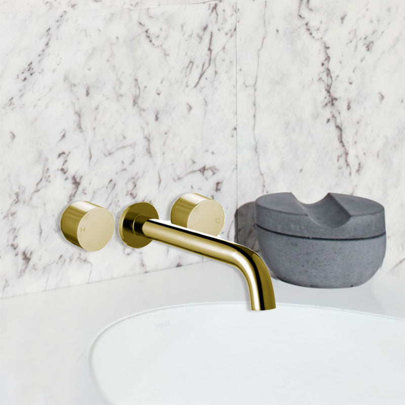 Tana 1/4 Turn C/D Basin/Bath Set Brushed Gold