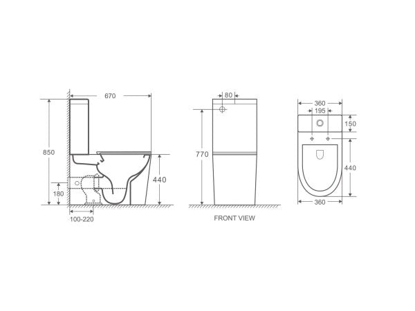 Rimless Toilet Suite Ivy