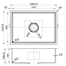 New Cora Single Bowl Kitchen Sink 580 x 440mm PR5040N