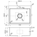 Eden Single Bowl Laundry Sink 580 x 500mm PR5340LT