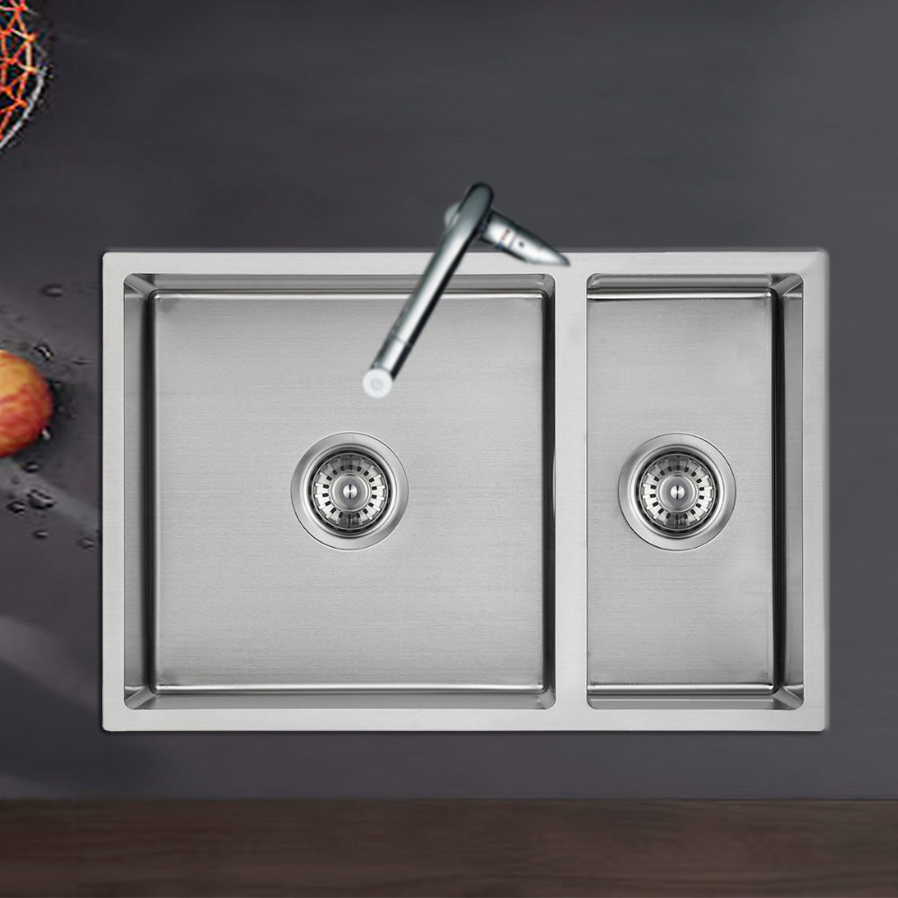 New Cora 1 & 1/2 Bowl Kitchen Sink 670 x 440mm PR670ND - Bathroom Hub