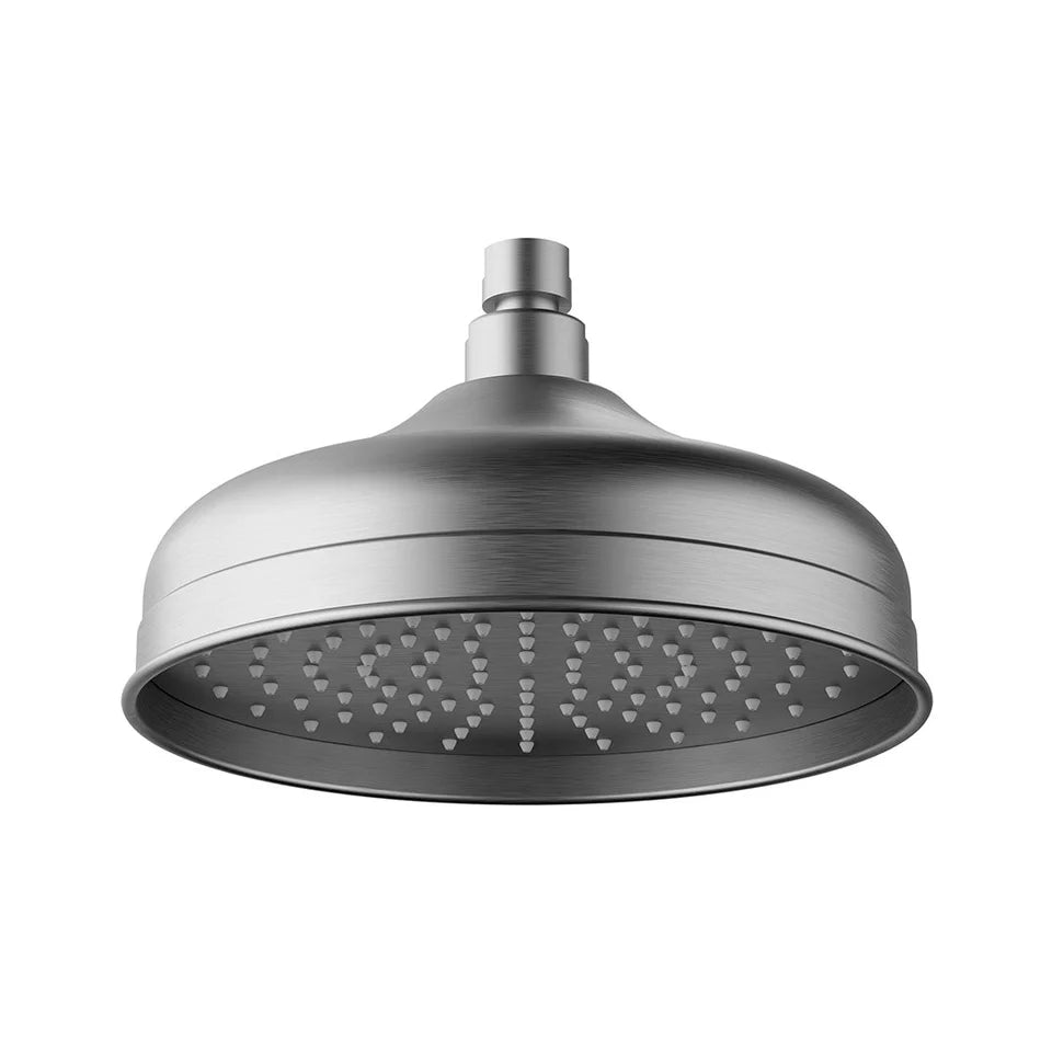 Clasico 220mm Round Brass Brushed Nickel Shower Head -PRB083BN