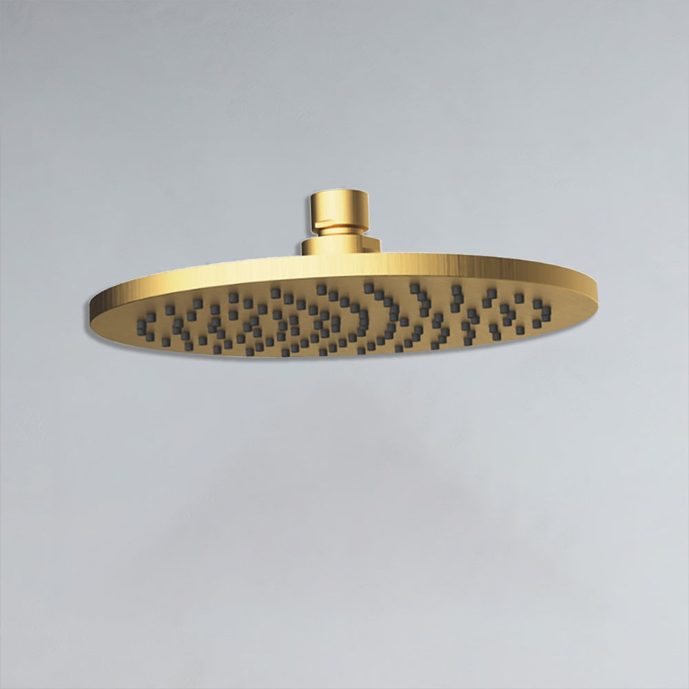Cora Round Shower Head 200mm Brushed Gold PRB1056N-BG - Bathroom Hub