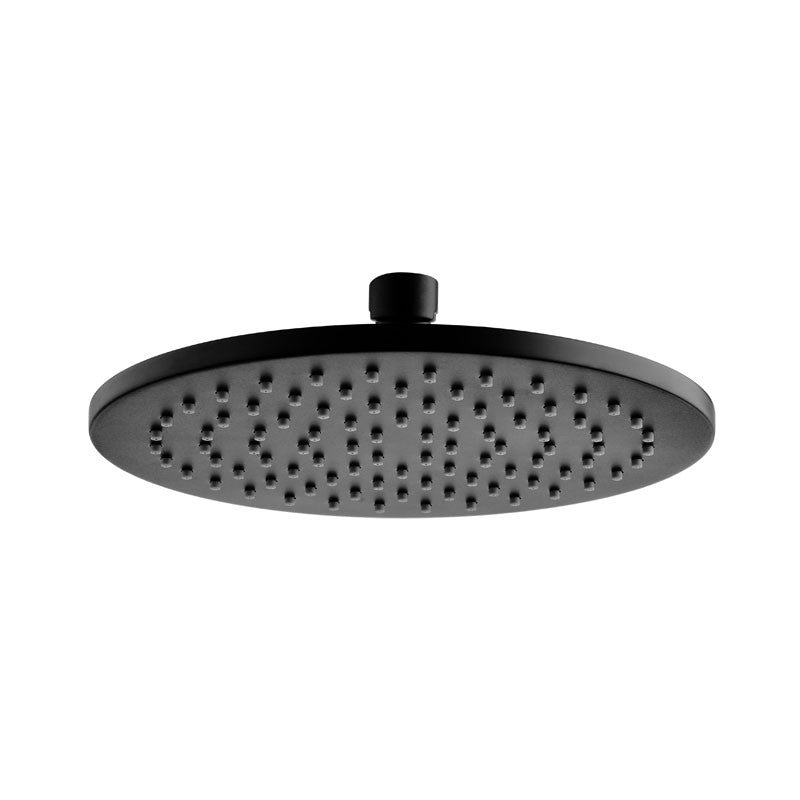 Cora Round Shower Head 200mm Matt Black PRB1056N-B - Bathroom Hub
