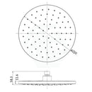 Otus Round Shower Head Matt Black- PRP311001-MB