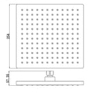 Rosa Square Shower Head 250mm - PRP321001
