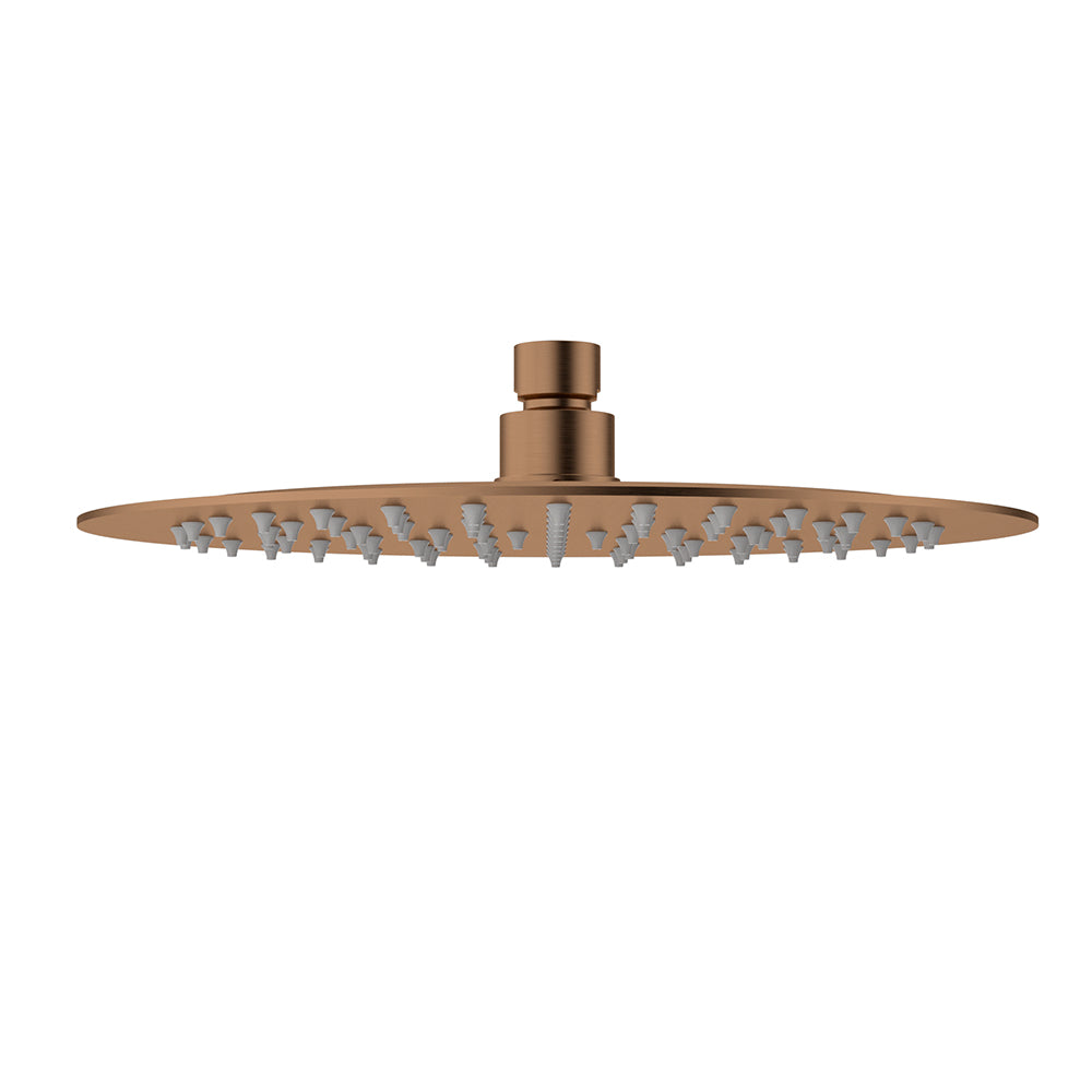 Dove Round SS Shower Head 250mm Brush Copper - PRS0901N-R-BC - Bathroom Hub