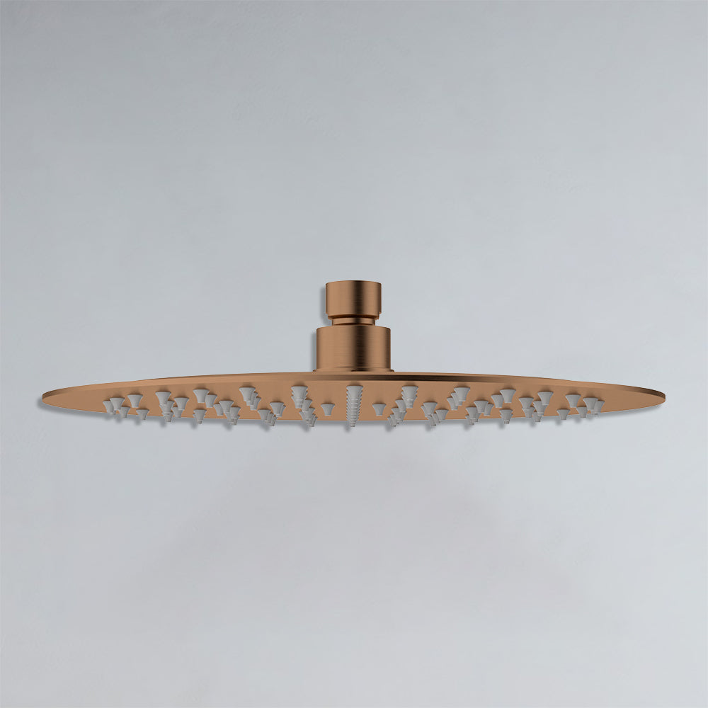 Dove Round SS Shower Head 250mm Brush Copper - PRS0901N-R-BC - Bathroom Hub