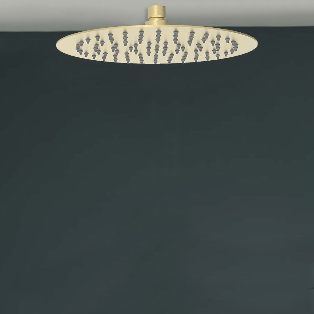 Dove Round SS Shower Head 250mm Brushed Gold - PRS0901N-R-BG - Bathroom Hub