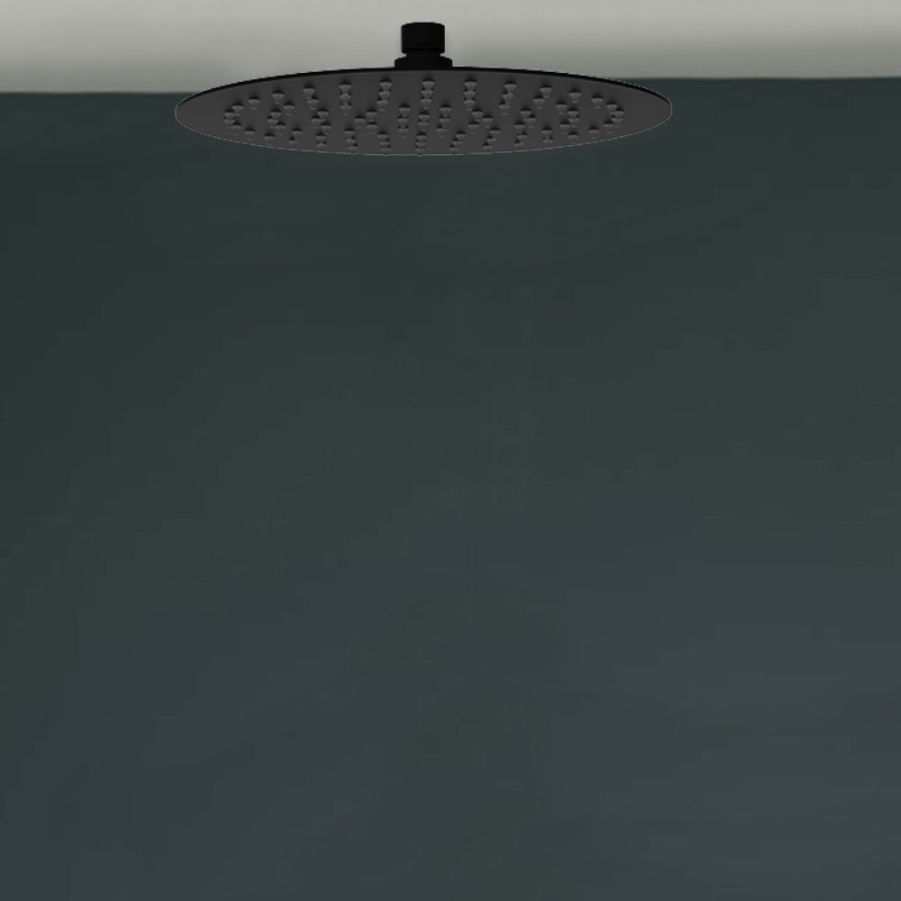 Dove Round SS Shower Head 250mm Matt Black - PRS0901N-R-MB - Bathroom Hub