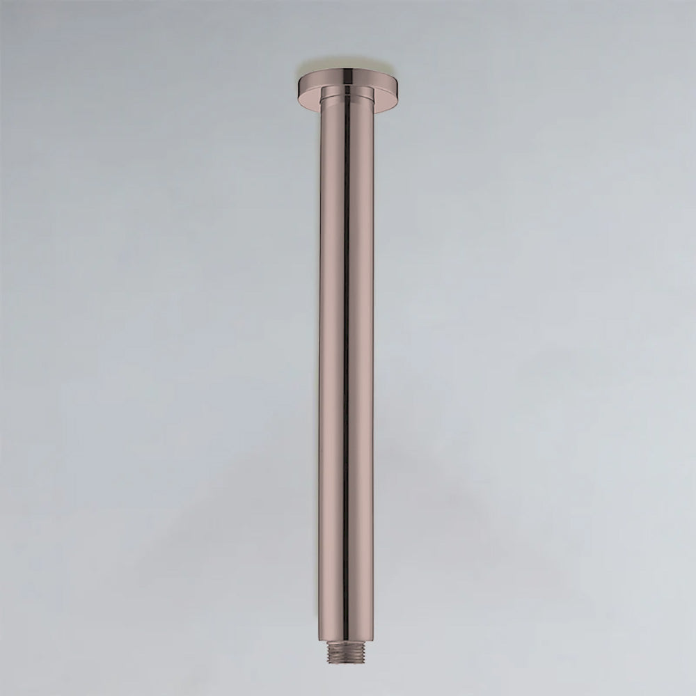 Round Vertical Shower Arm 300mm Brush Bronze PRY001-BB