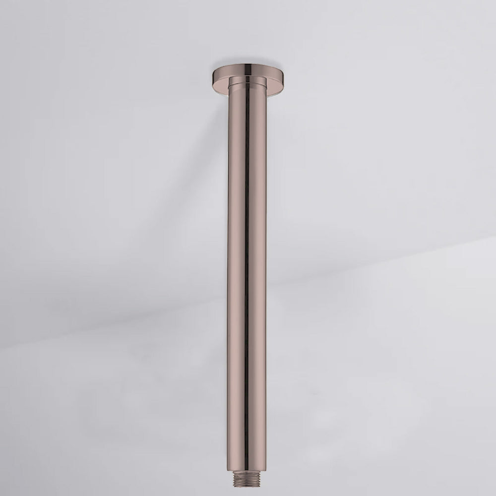Round Vertical Shower Arm 300mm Brush Bronze PRY001-BB