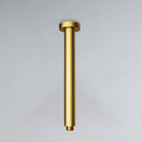 Round Vertical Shower Arm 300mm Brushed Gold PRY001-BG