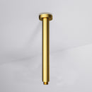 Round Vertical Shower Arm 300mm Brushed Gold PRY001-BG
