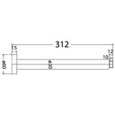 Round Vertical Shower Arm 300mm Matt Black PRY001-B