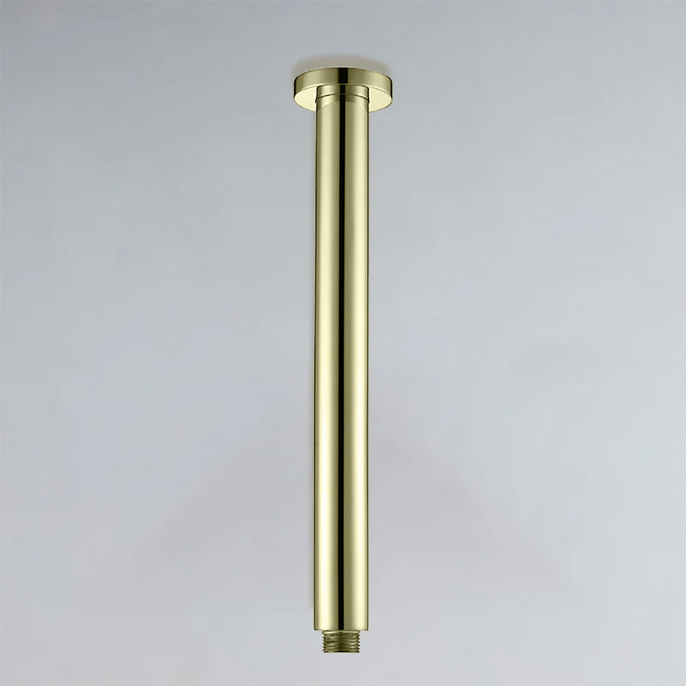 Round Vertical Shower Arm 300mm French Gold PRY001-FG
