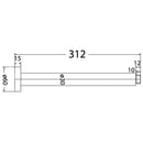 Round Horizontal Shower Arm 300mm Brush Copper PRY001SS-BC