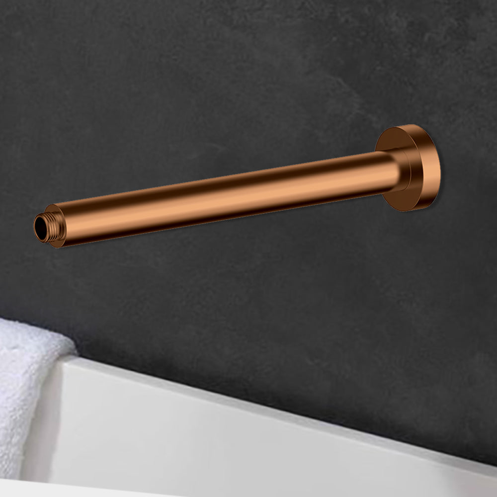 Round Horizontal Shower Arm 300mm Brush Copper PRY001SS-BC - Bathroom Hub