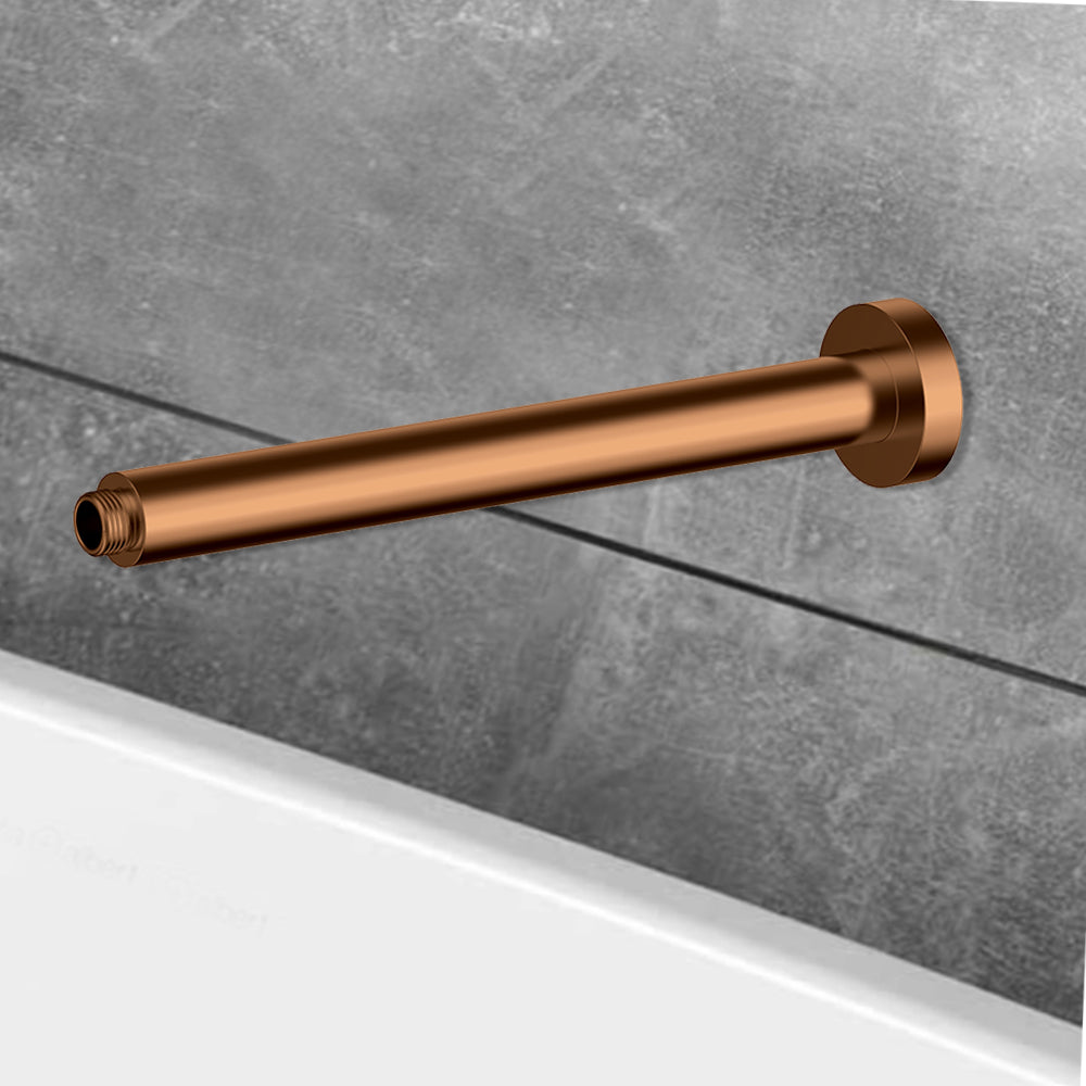 Round Horizontal Shower Arm 300mm Brush Copper PRY001SS-BC - Bathroom Hub
