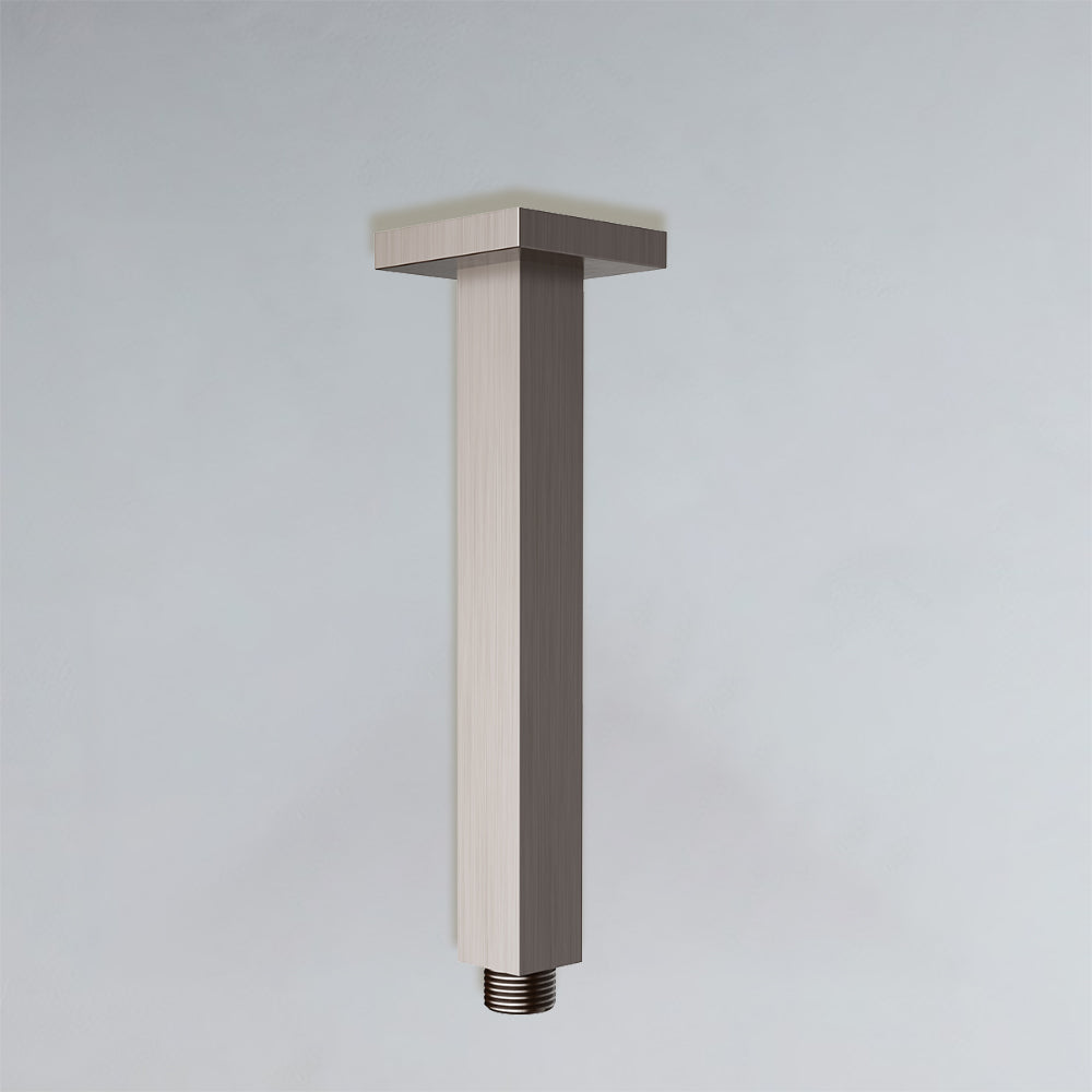 Square Vertical Ceiling Shower Arm 300mm PRY002-BN - Bathroom Hub