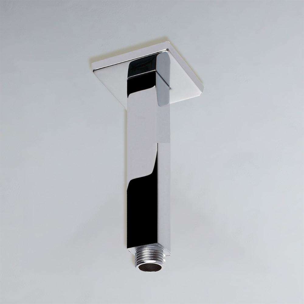Square Vertical Ceiling Shower Arm 100mm PRY002D - Bathroom Hub
