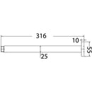 Square Vertical Ceiling Shower Arm 300mm PRY002