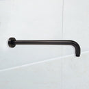 Round Horizontal Shower Arm 400mm Matt Black PRY006-B