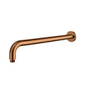 Round Horizontal Shower Arm 400mm Brush Copper PRY006SS-BC