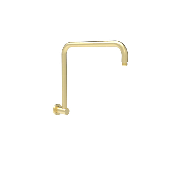 Round Rectangle Cured Shower Arm Brushed Gold