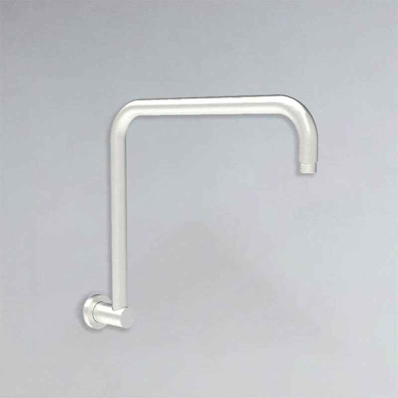 Round Rectangle Cured Shower Arm Brushed Nickel