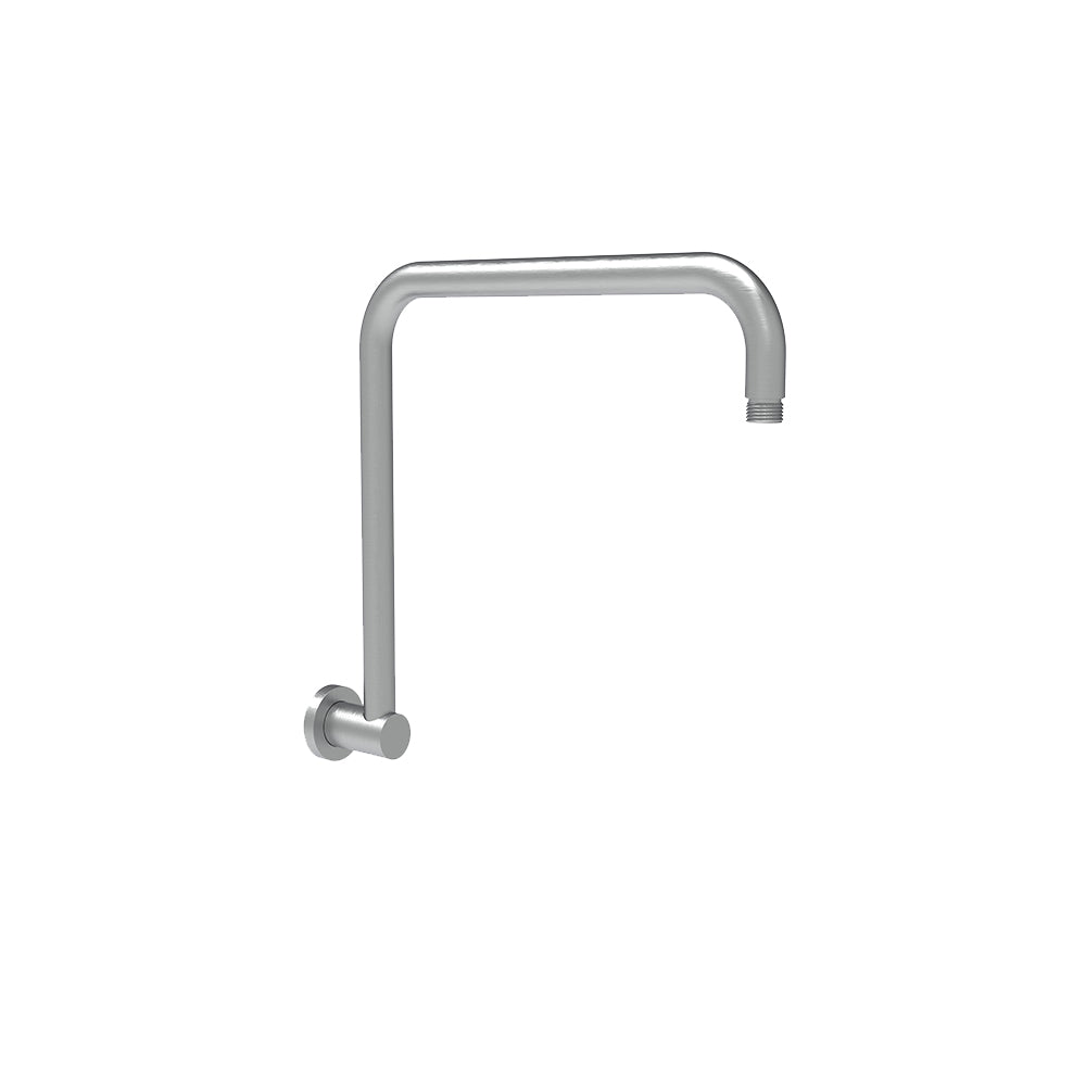 Round Rectangle Curved Shower Arm Gun Metal - PRY020-GM - Bathroom Hub