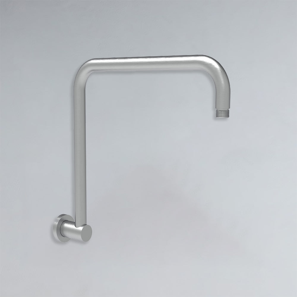 Round Rectangle Curved Shower Arm Gun Metal - PRY020-GM - Bathroom Hub