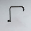 Round Rectangle Curved Shower Arm Matt Black - PRY020-MB
